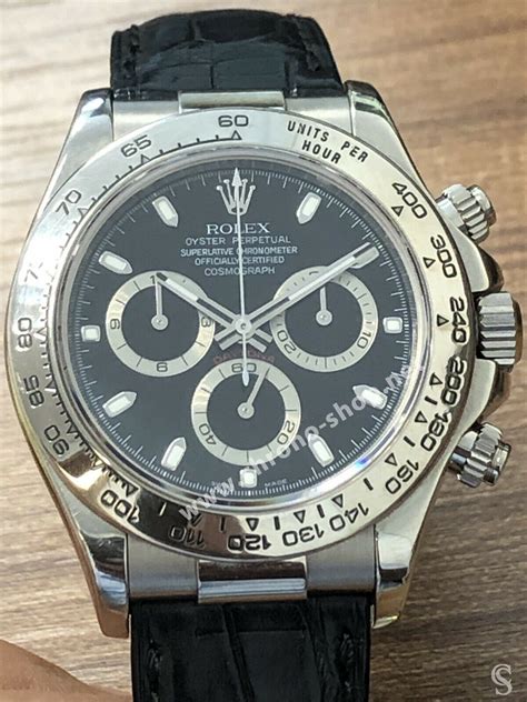 rolex daytona black dial leather strap|genuine Rolex leather straps.